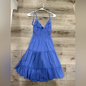 Blue Lace Tiered Dress Size Medium